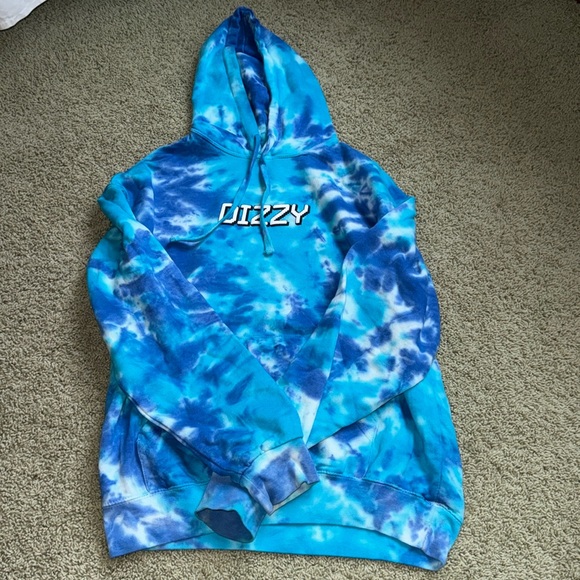 Dizzy Tops - Dizzy Tana Mongeau Tie Dye Blue Hoodie